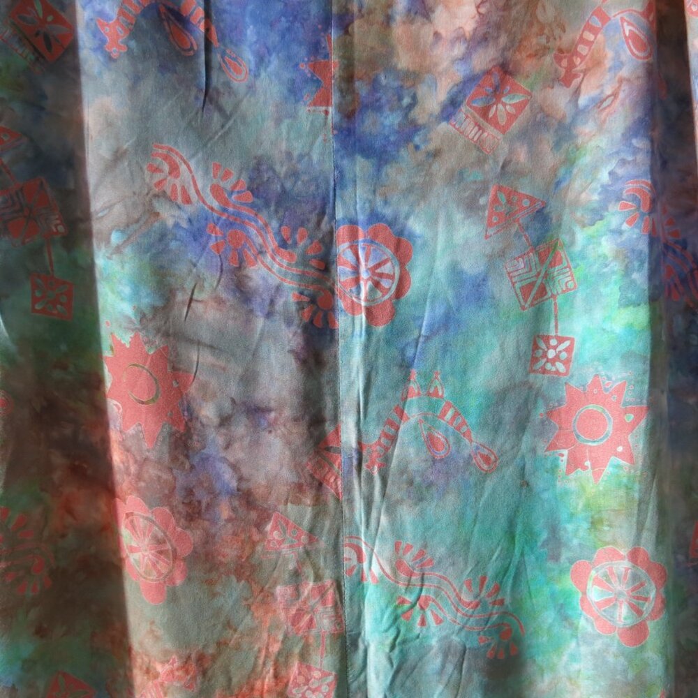 Frivolous by La Blend Hand Made Rayon Maxi Sleeveless Free Spirit Dress Size L - Picture 9 of 11